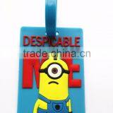 Wholesale Animation Soft Rubber Luggage Tags Travel Shaped Cute PVC Bag Tags