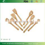 SP8-202/8 PCS Bio Degradable Organic Bamboo Wood Kitchen Utensil Tools Set in Mesh Bag thumbnail-1