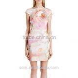 New Dress Collection Office Wear Cap Sleeve Fashion Woman Pencil Formal Dress thumbnail-3