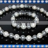 12mm Round Shape Sea Shell Pearl Necklace Set ES003