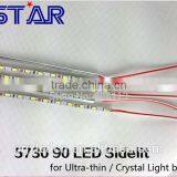 Ultra-Thin 4MM 0.1W 5730 LED Strip Rigid Bar 90leds/m 12V Rigid LED Edge Lit Strip for Slim Light Box Signs Display