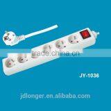 Hot Sale High Quality 6 Way Extension French Socket Switch Power Strip CE 16A 220V China Socket
