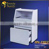 White Wooden Beauty Salon Drawer Trolley BN-T103 thumbnail-1