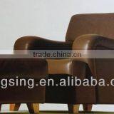 Leather Sofa and Ottoman Chair
