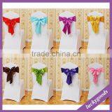 LGS031 Royal Blue Satin Chair Sash Wedding Chair Back Tie for Sale thumbnail-2