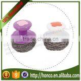 High Quality stainless steel scourer with handle stainless steel pot scrubber