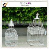 Decorative Vintage Style Bird Cage Square Cream Metal For Wedding thumbnail-1
