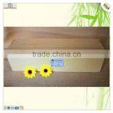 Rectangle Handles Carved One Bottle Wood Wine Case thumbnail-4