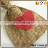 High Quality Heart Pattern Personalised Jute Bag thumbnail-5