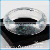 Real Flower Resin Bangle, Real Flower Bracelet, Preserved Flower Bracelet thumbnail-2