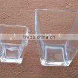 Xmas Glass Candle Holder/square Glass Votive Holder thumbnail-1