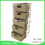 5 Drawer Storage Unit Seagrass Storage Drawer thumbnail-1