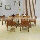 Modern Bamboo Dining Table and Chairs for Living Room thumbnail-1