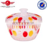 2013 best products Sweet small round glass candy box