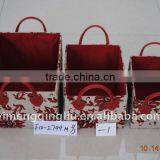 3 Pieces Paper Basket With Handle thumbnail-1