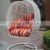 Modern Half-Apple Shaped Hammock Rattan Hanging Swing Egg Chair thumbnail-2