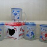 Reusable perfect prefessional quick customized glass mug with handle