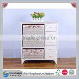 Wicker Cabinet Drawer Unit Chest Bedroom Bathroom Furniture White thumbnail-1