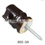 802-2 Brown Glazed Porcelain Wiring Insulator thumbnail-6