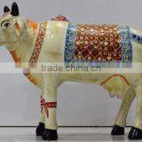 Antique Color Paint Resin Decorative Cow thumbnail-1