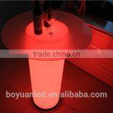 Hot Sale Led Luminous Round-shaped Glass Top Dining Table thumbnail-2