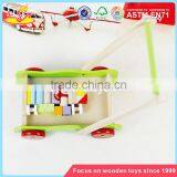 Wholesale Educational Wooden Baby Activity Walker Funny Toys Wooden Baby Activity Walker With Building Blocks W16E076 thumbnail-5