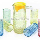 GH047 7pcs Glass Drinking Set With Colorful Spray thumbnail-1