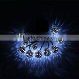 2016 New Arrival 10 LED Moroccan Ball Solar Garden String Lights Lamp for Christmas Outdoor Garden Party thumbnail-2
