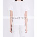 Dropped Shoulders Short Sleeves Star Printed Cotton Jersey T-shirt(DQE0255T) thumbnail-3