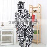 Flannel Cartoon Adult Animal Jumpsuit Animal Pajamas Jumpsuit Zebra Design thumbnail-3
