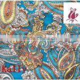 Keqiao New Arrival Tie Dye Rayon Fabric Polyester Rayon Fabric Roma Foil Printing