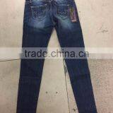 GZY Guangzhou Stock Lots 2017 Wholesell Lady Slim Fit Jeans thumbnail-2