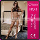 See Through Eastic Black Lace Mature Ladies Sexy Underwear With Hole thumbnail-1