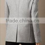 2014 Men Coat Offwhite Color Wool Fabric thumbnail-3