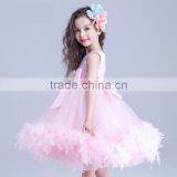Pink Flowers Girl Dresses With Rhinestone Angel Dress thumbnail-2