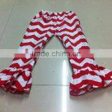 Wholesale Children's Boutique Clothing Red Chevron Long Sleeve Girls Christmas Outfits thumbnail-3