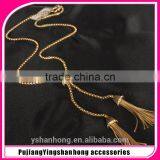 2015 Latest Design Russian Multilayer Sweater Necklace ,fancy Chain Rhinestone Long Necklace thumbnail-1