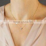 Light Weight Simple Gold Triangle Bar Pentagram Pendant Metal Infinity Women Layer in Necklace Fashion Jewelry Jewellry thumbnail-5