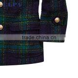 ELPA 2016 Kid's Coats Latest Design Plaid Luxury Wool Coat for Winter thumbnail-3