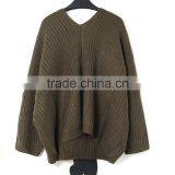 M1209 Runwaylover 2016 Latest Design Fashion Ladies V-neck Sequin Cartoon Figure Letter Pattern Sweater thumbnail-4