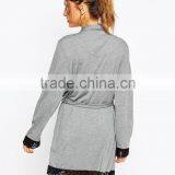 Sexy Fashion New Popular Comfortable Jersey Lace Trim Robe for Lady thumbnail-3
