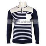 ISO9001/BSCI Manufature Round Neck Striped Acrylic Cardigan Sweaters thumbnail-4