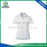 High Quality Quarter-Zipper Contrast Trim Women's Golf Polo Shirt thumbnail-1