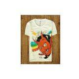 Fashion Style,Korean/Japanese Individual Ox Head Printed Short Sleeves Mens Tee thumbnail-1