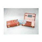 Leather Travel Makeup Cosmetic Carrying Case With Mirror , Custom and Handmade thumbnail-1