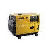 Yellow Portable 3KVA Diesel Engine Generator Set / Silent Diesel Generator