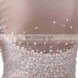 Elegant A Line Satin Chiffon Pearls Evening Dresses Long Evening Dress AJ029 thumbnail-5