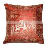 INDIAN SILK JACQUARD CUSHION COVERS MANY DESIGNS COLORS