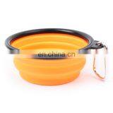 Dropshipping Cheap Portable Pet Folding Feeding Bowl Silicone Water Dish Feeder Puppy Travel Bowl, Random Color Delivery