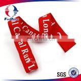 Red Neck Ribbon with Custom Logo, Grosgrain Ribbon, Polyester Lanyard